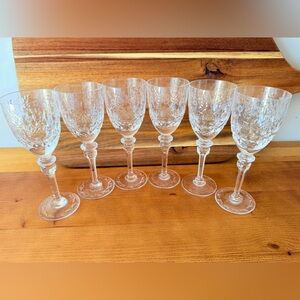 Rogaska Gallia Crystal Wine Glasses - Set of 6 - Perfect Condition